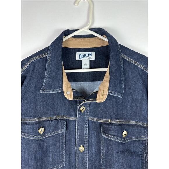 Duluth Trading Company Men's Blue Denim Trucker Jacket Size 2XL - Picture 2 of 8